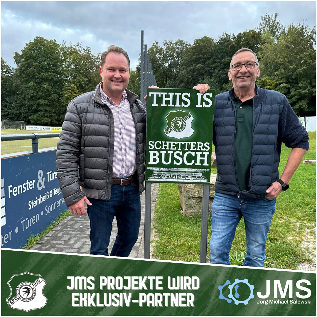 Spielvereinigung Schonnebeck begrüßt JMS Projekte als neues Exklusivpartner am Schetters Busch post thumbnail image